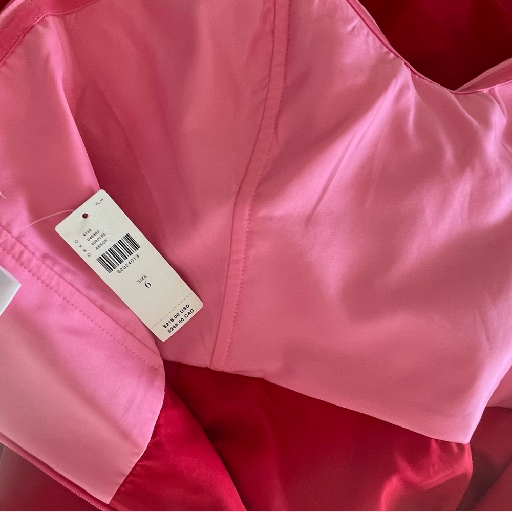 NWT Hutch pink scarlet red bow colorblock dress 6 - Picture 10 of 14